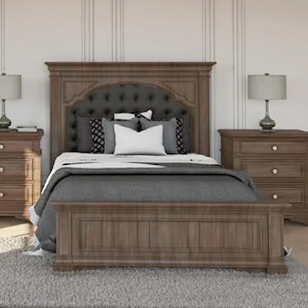 King Bed with Tufted Headboard